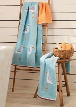 Toalla de mano de algodón con diseño de gaviotas