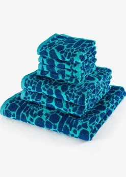 Toalla de mano de algodón con diseño jacquard de flores