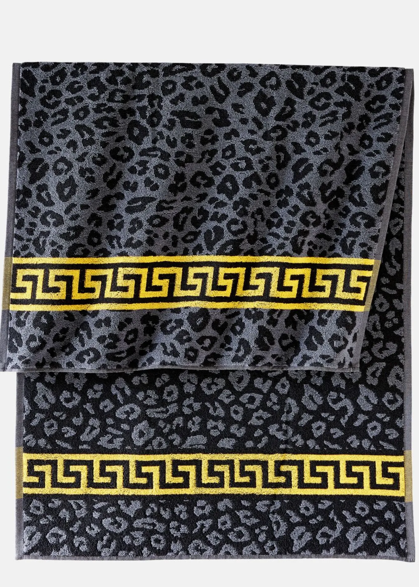 Toalla de mano de algodón con estampado de leopardo