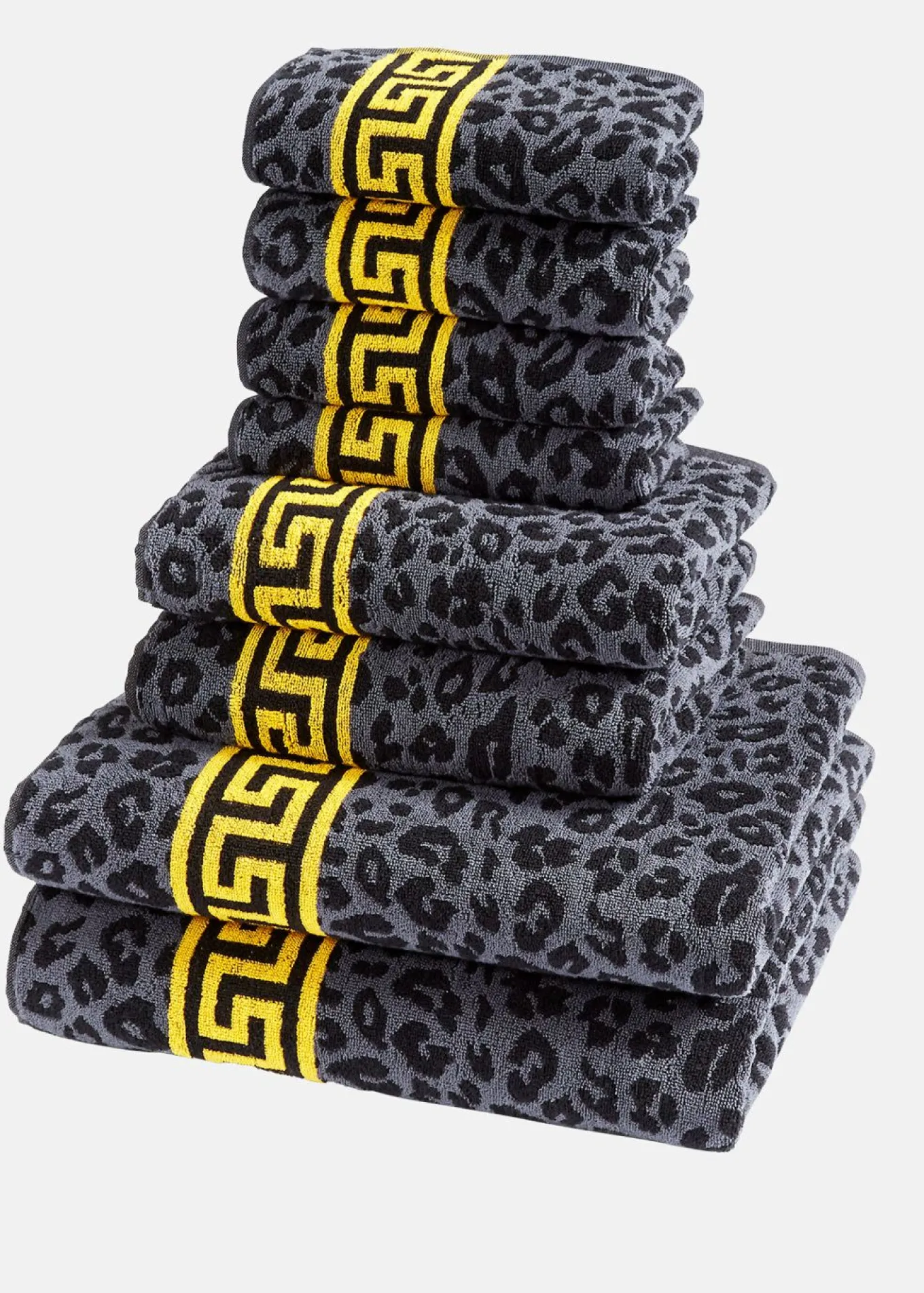 Toalla de mano de algodón con estampado de leopardo