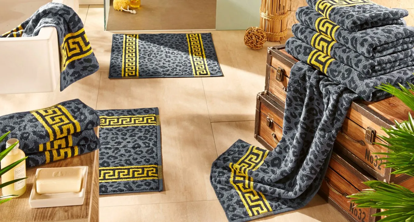 Toalla de mano de algodón con estampado de leopardo