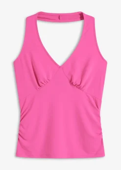 Top con cuello halter y escote pronunciado