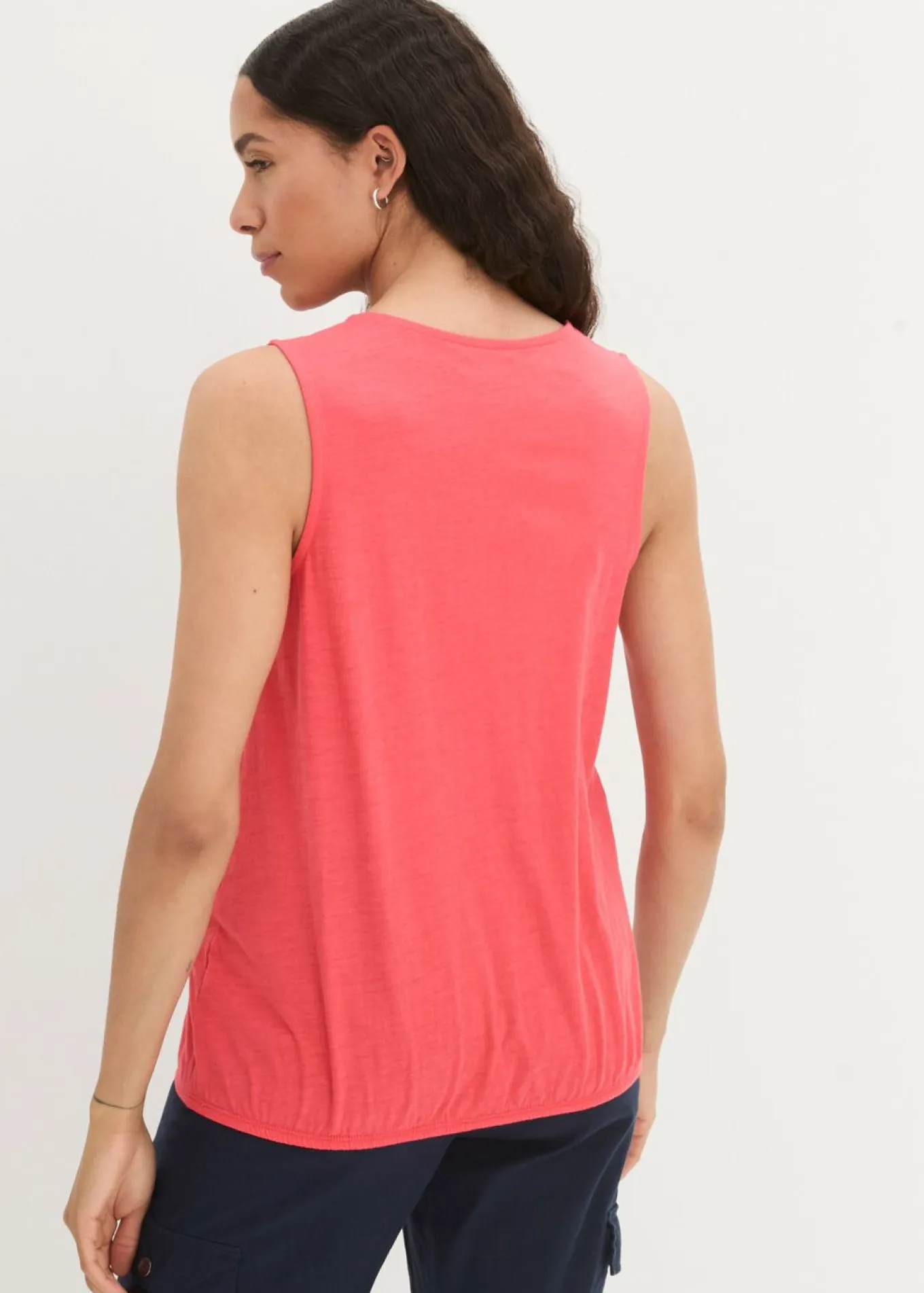 Top de algodón con diseño cruzado y cintura elástica