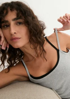Top de algodón puro con tirantes finos (3 unidades)