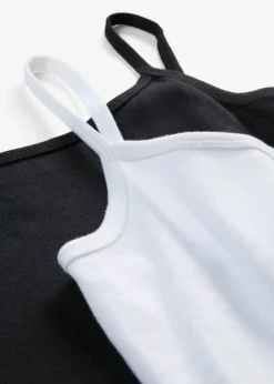 Top de algodón puro con tirantes finos (2 unidades)