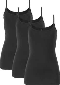 Top de algodón puro con tirantes finos (3 unidades)
