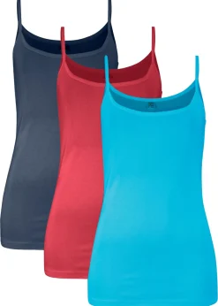 Top de algodón puro con tirantes finos (3 unidades)