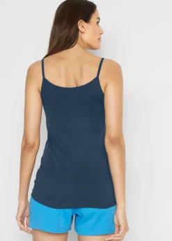 Top de algodón puro con tirantes finos (3 unidades)
