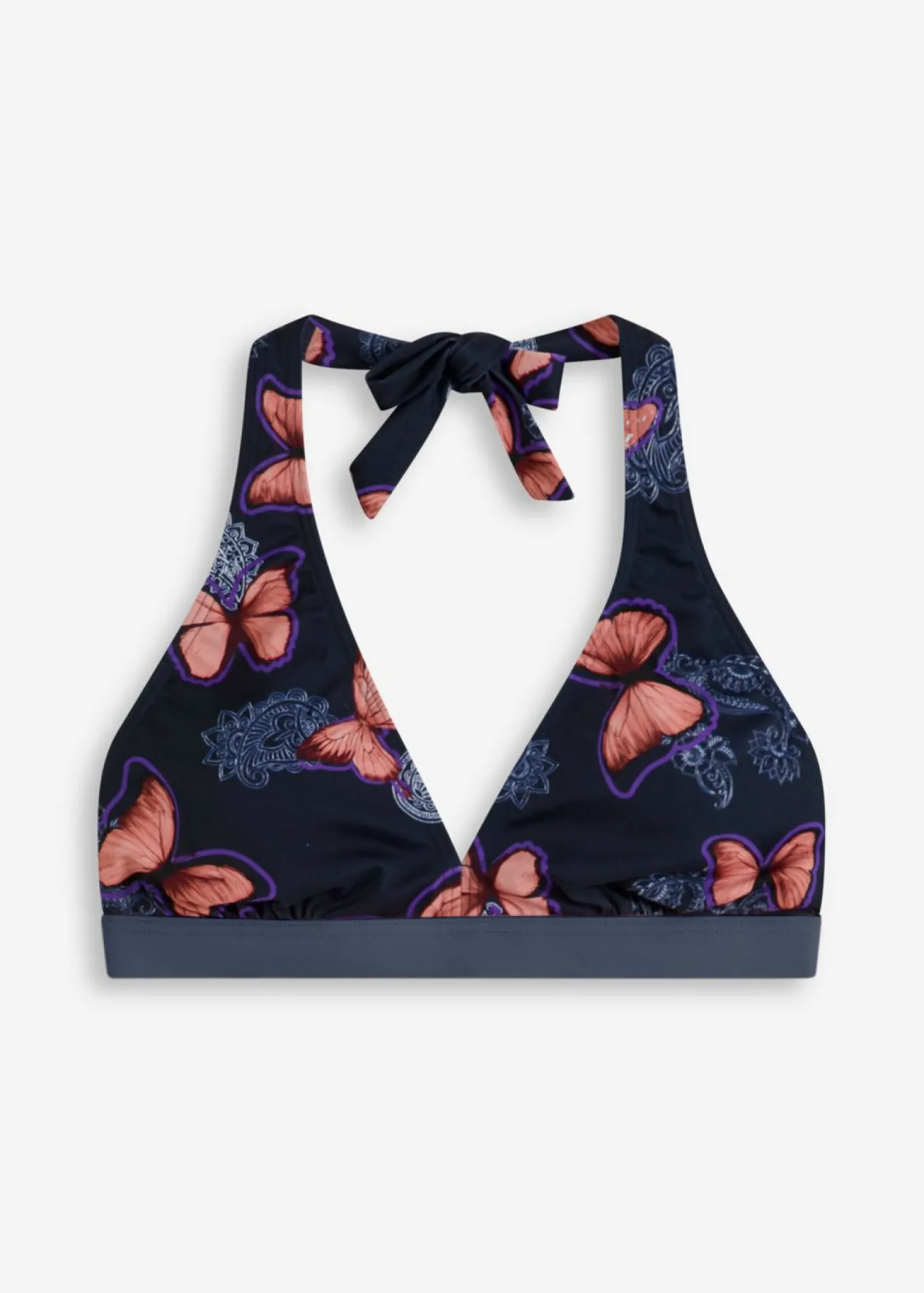 Top de bikini anudado al cuello