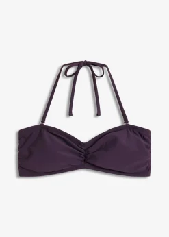 Top de bikini tipo bandeau con tirantes desmontables