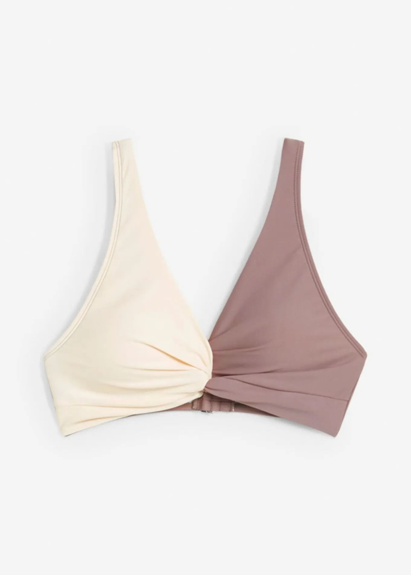 Top de bikini tipo bustier con detalle anudado