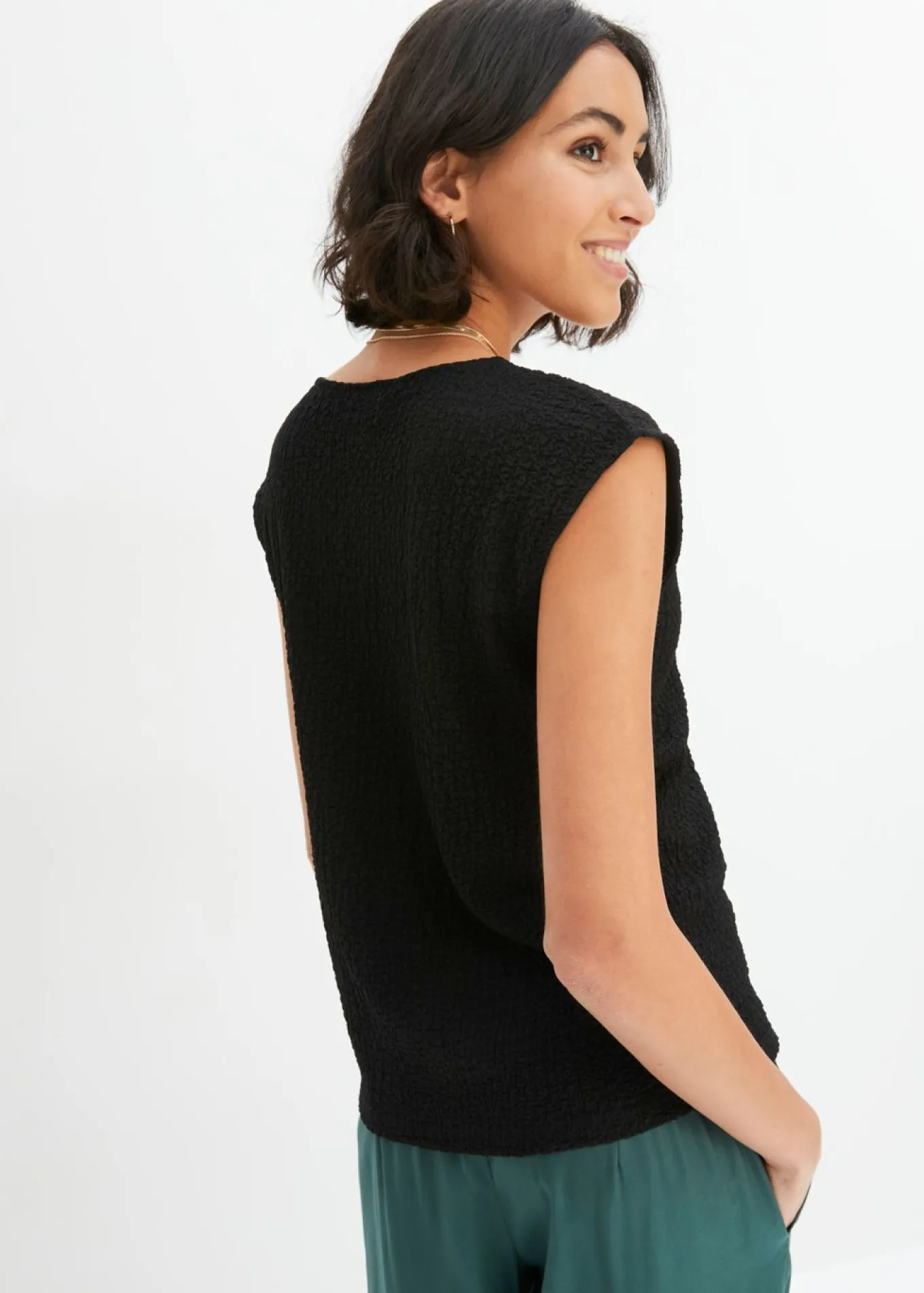 Top de crepé ligero