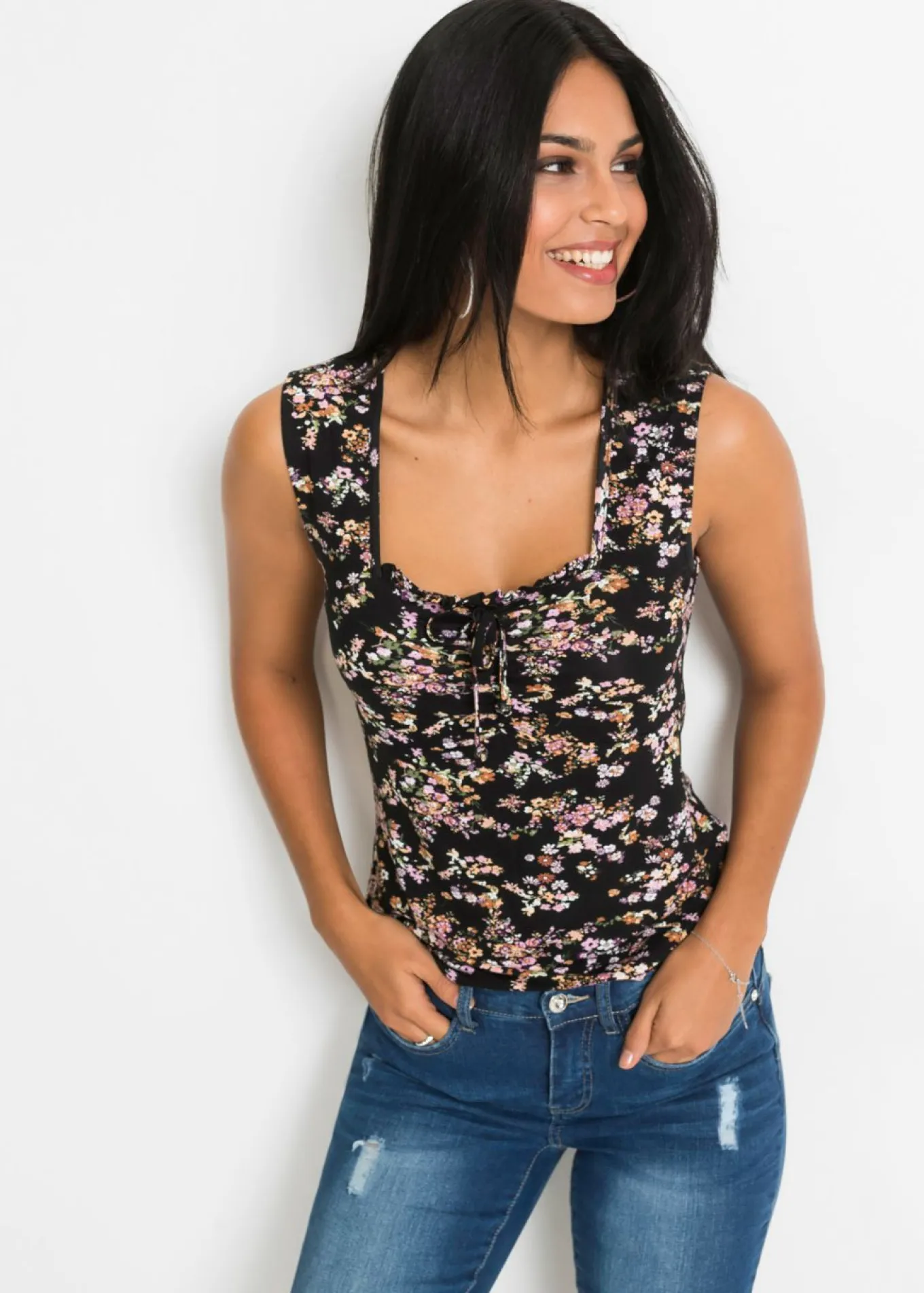 Top de mezcla de viscosa