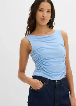 Top de mezcla de viscosa suave
