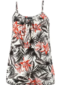 Top de mezcla de viscosa suave con tirantes finos