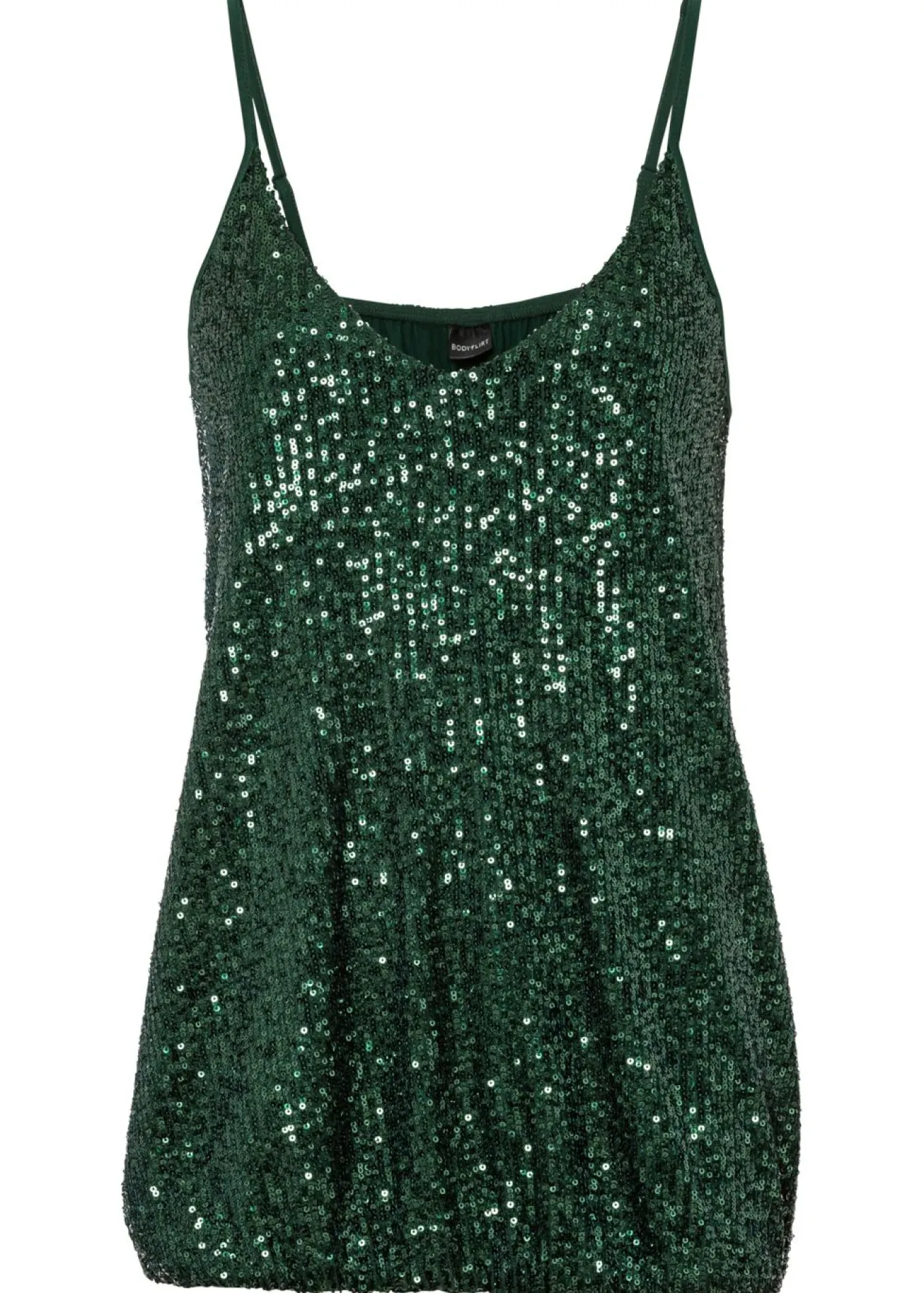 Top de mezcla de viscosa suave con tirantes finos y lentejuelas