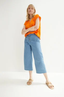 Top de muselina de algodón puro
