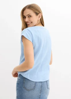 Top de muselina de algodón puro