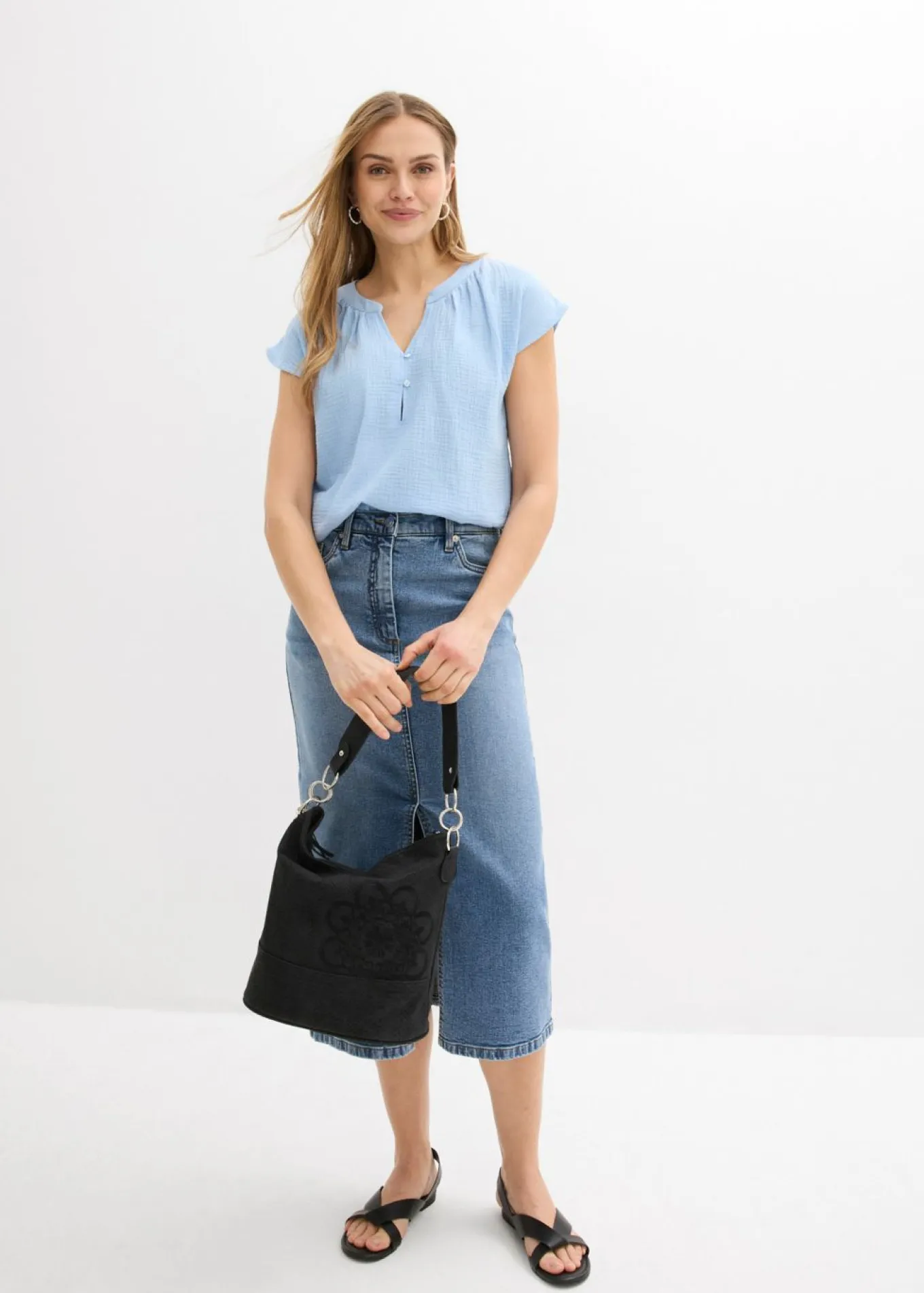 Top de muselina de algodón puro