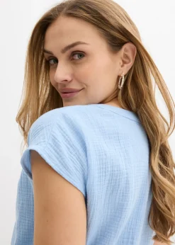 Top de muselina de algodón puro