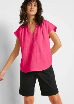 Top de muselina de algodón puro