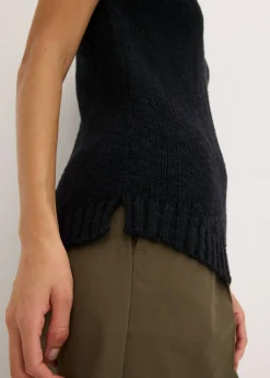 Top de punto de algodón con textura nudosa