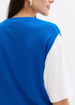 Top de punto de viscosa fina con forma abullonada