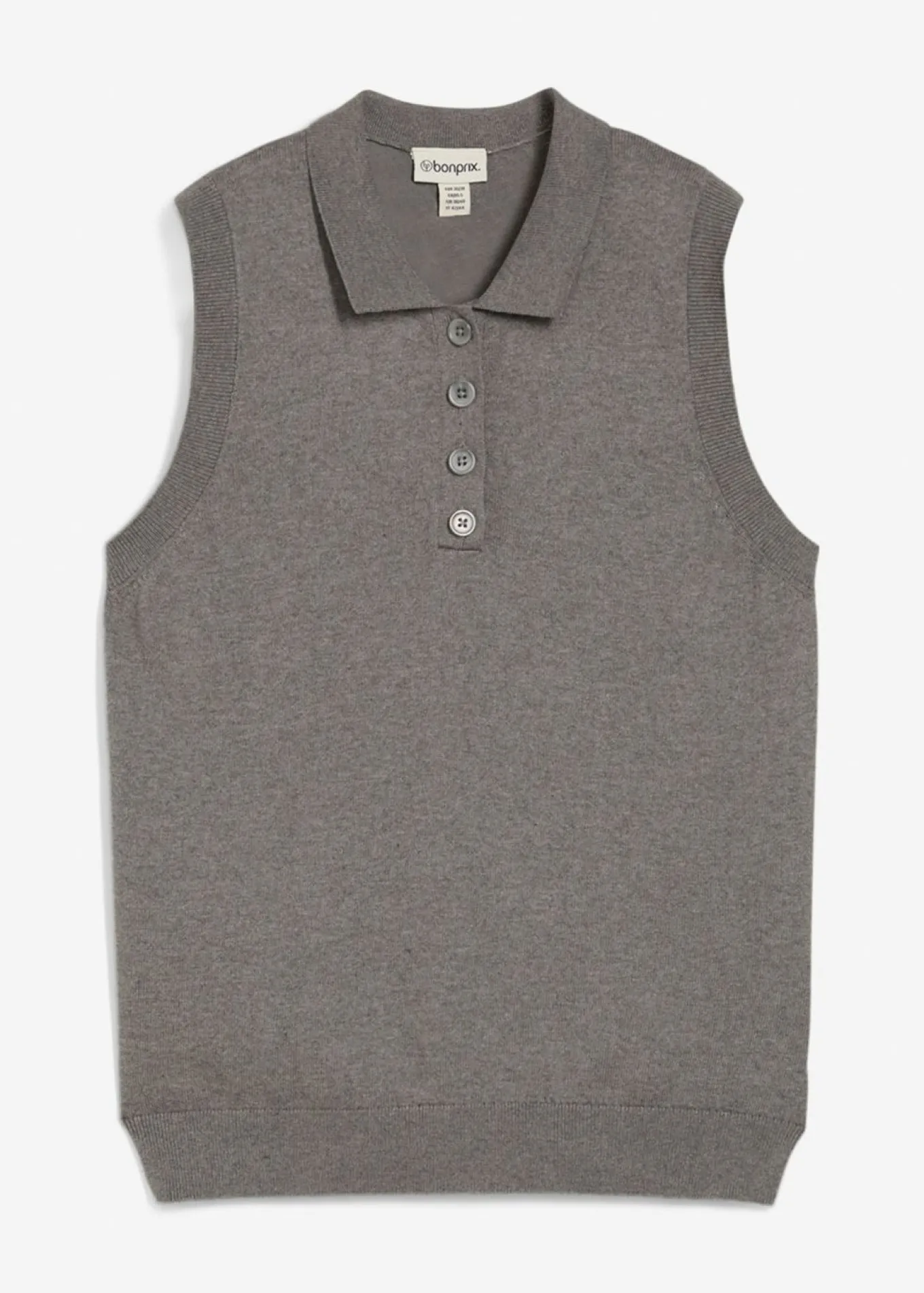 Top de punto fino con contenido de seda y cuello tipo polo