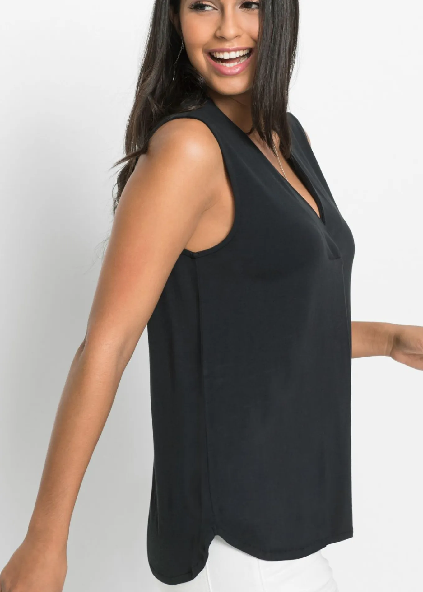 Top de suave mezcla de viscosa