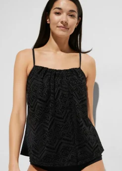 Top de tankini de encaje