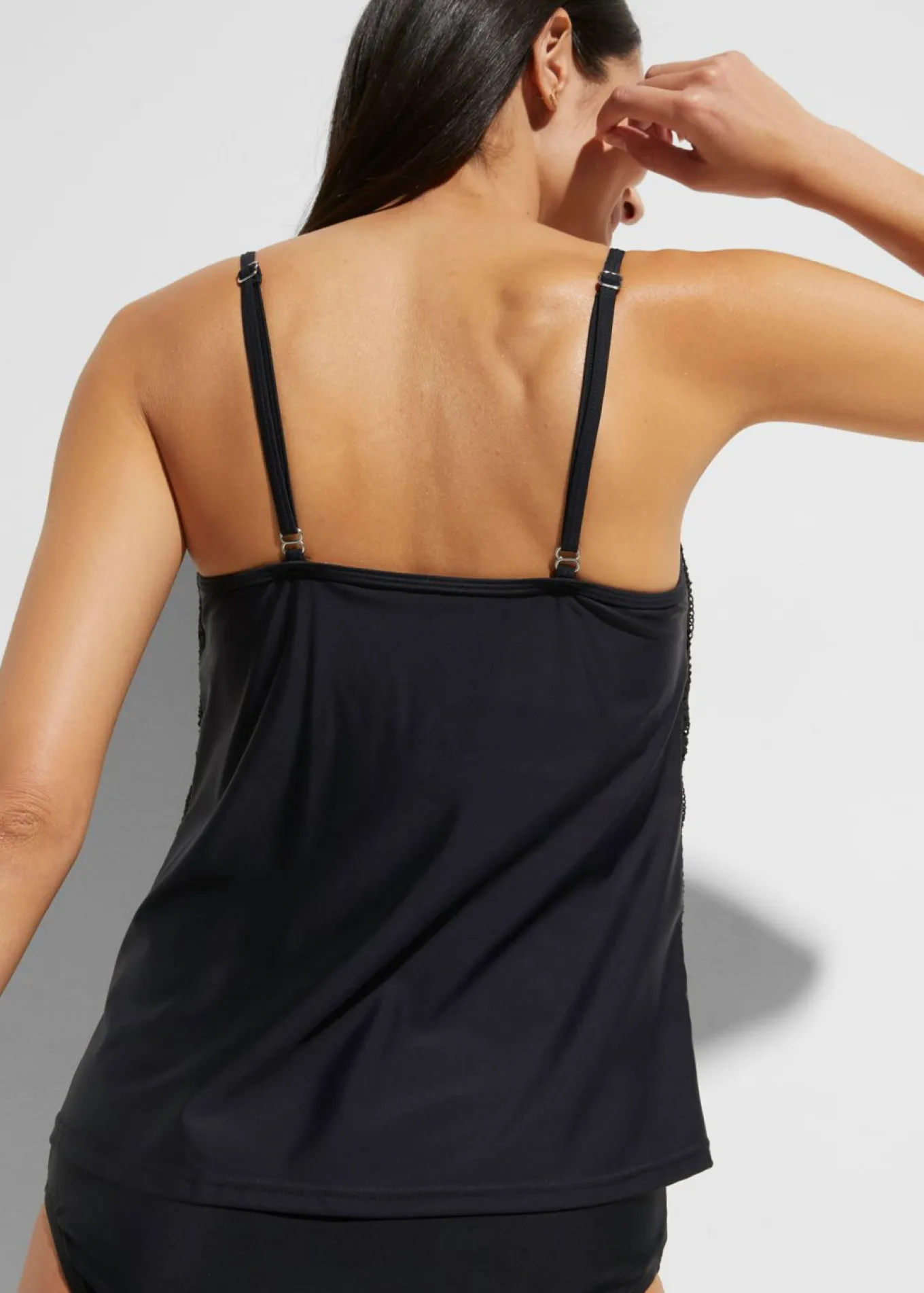 Top de tankini de encaje