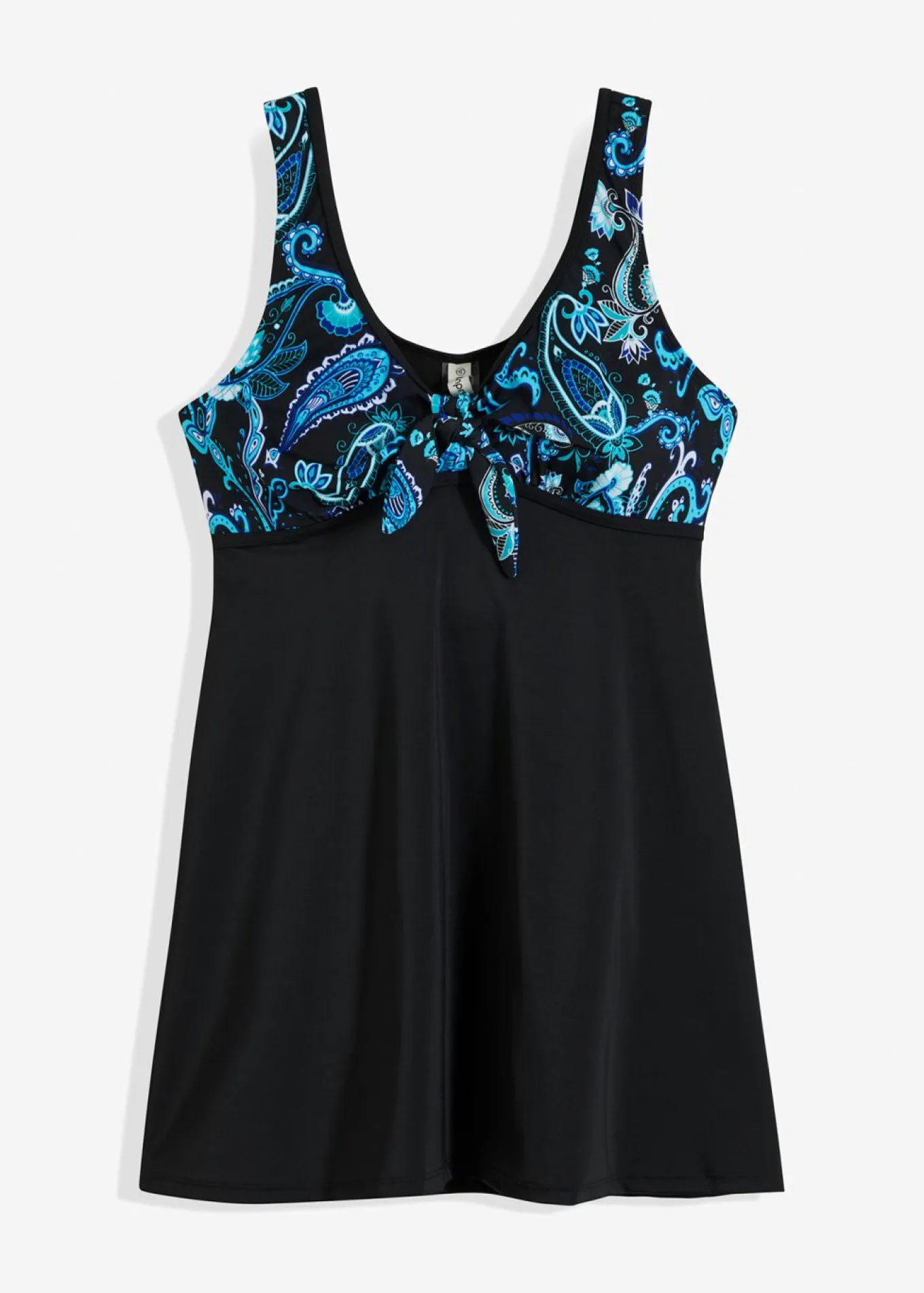 Top de tankini largo con tirantes anchos