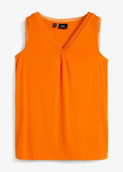 Top de viscosa con encaje