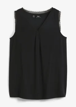 Top de viscosa con encaje