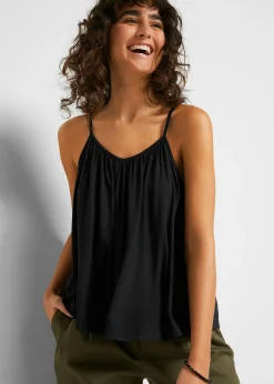 Top de viscosa fluida con tirantes finos
