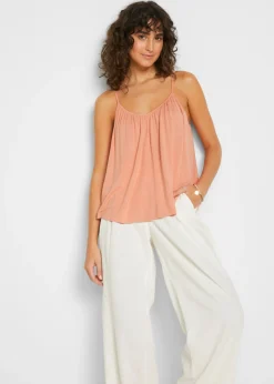 Top de viscosa fluida con tirantes finos