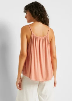 Top de viscosa fluida con tirantes finos