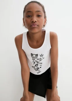 Top y falda pantalón (2 piezas) para niñas de algodón orgánico