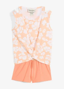 Top y pantalón corto de mezcla de algodón orgánico (conjunto de 2 piezas)