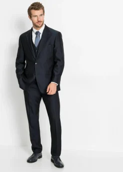 Traje con chaleco y corbata (4 piezas) con corte regular