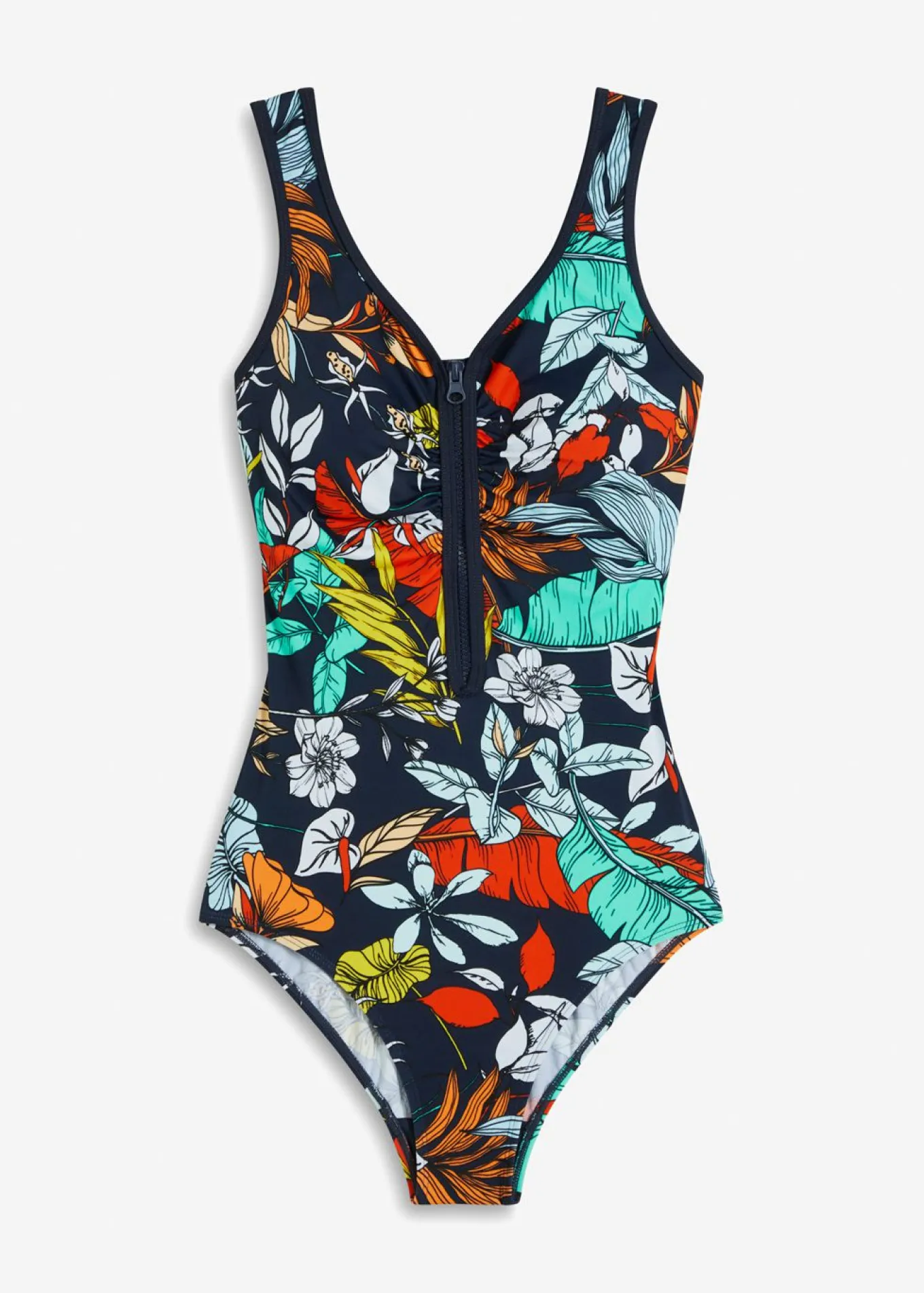 Traje de baño con cremallera
