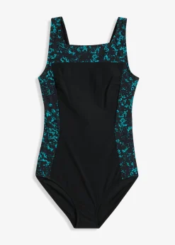 Traje de baño con efecto moldeador medio con escote cuadrado