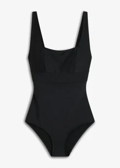 Traje de baño con efecto moldeador medio con escote cuadrado