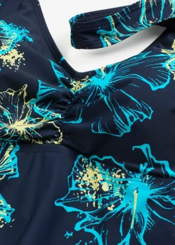 Traje de baño con efecto moldeador medio y escote en V