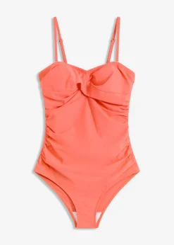 Traje de baño con efecto moldeador medio y aspecto cruzado