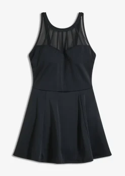 Traje de baño con efecto moldeador medio y malla transparente