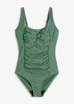 Traje de baño con efecto moldeador medio y aspecto cruzado