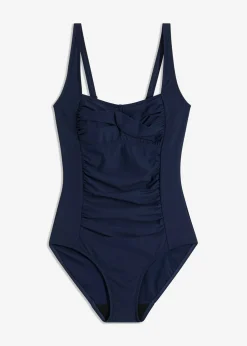 Traje de baño con efecto moldeador medio y aspecto cruzado