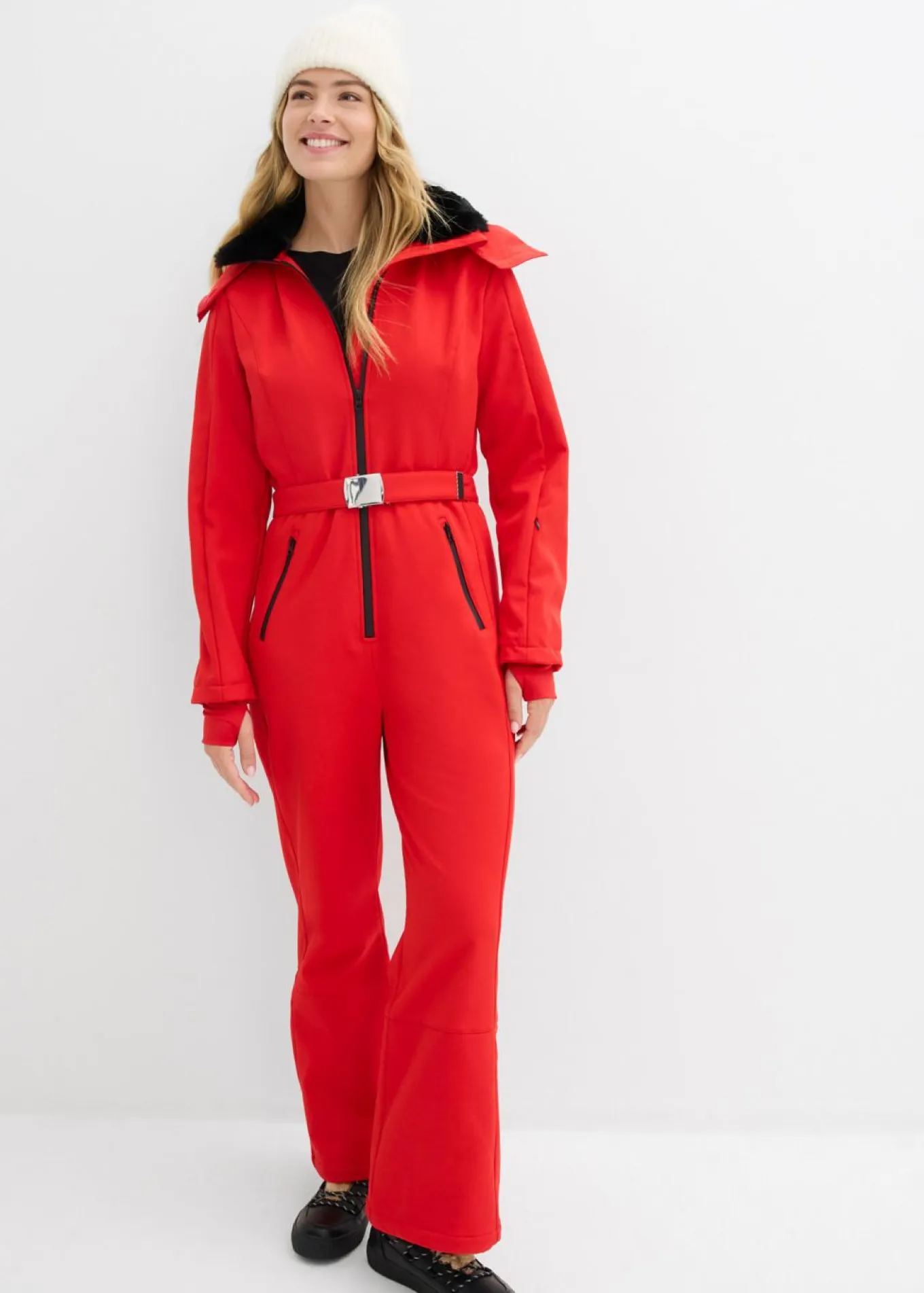 Traje de esquí de softshell con forro cálido y material impermeable