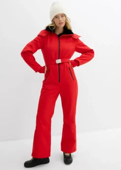 Traje de esquí de softshell con forro cálido y material impermeable